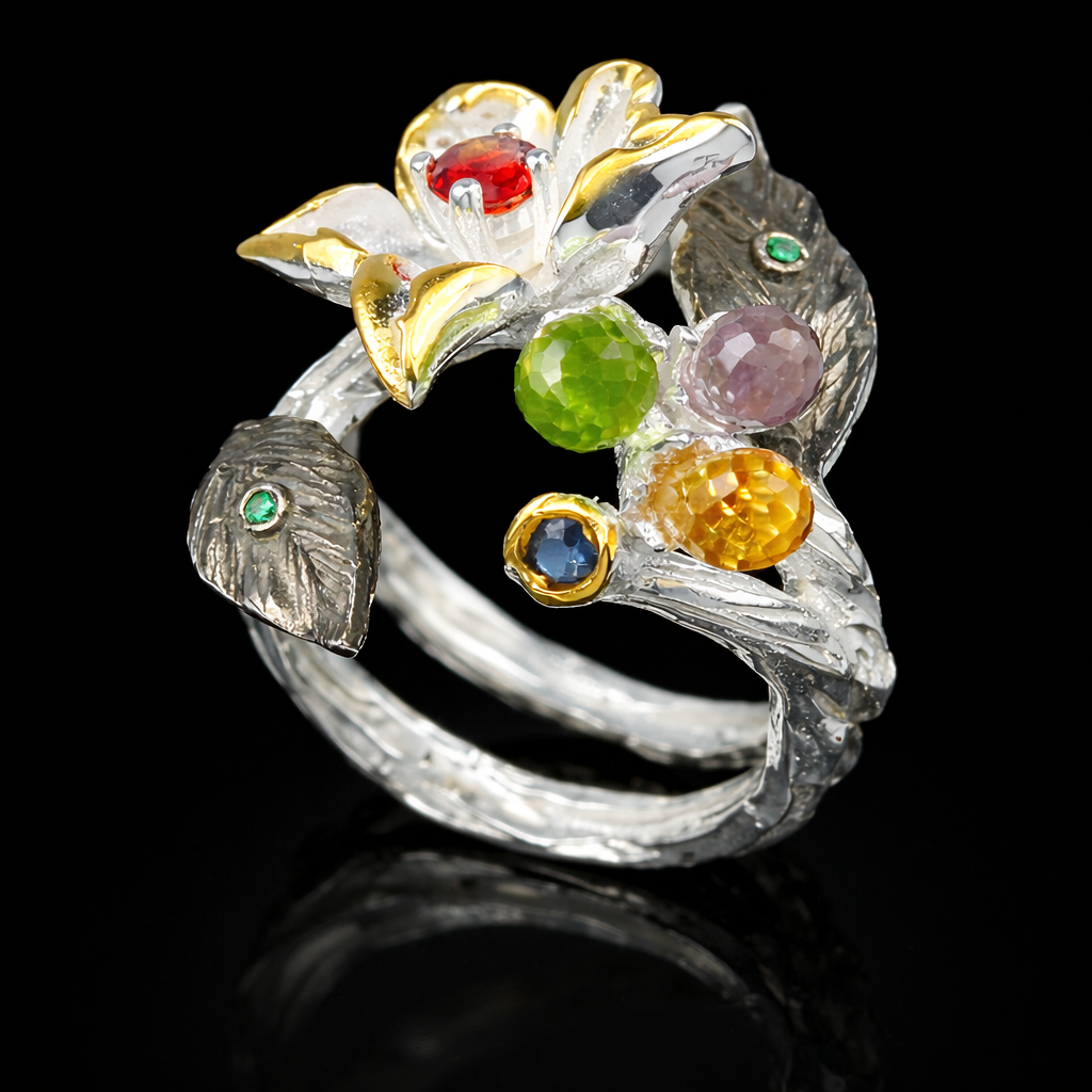 Blühende Edelsteine – Ring