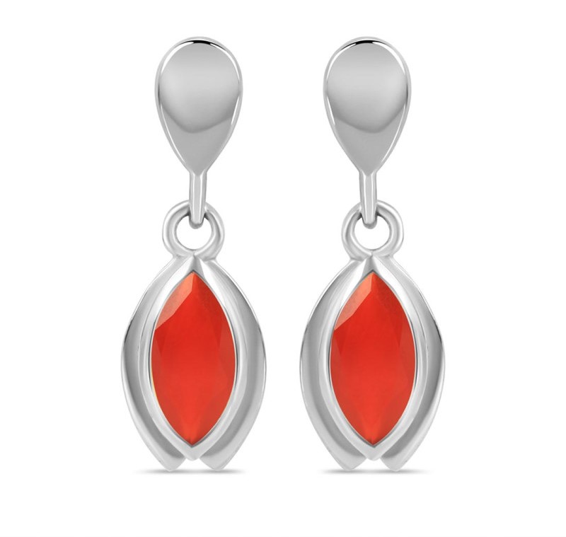 Roter Onyx - Ohhringe