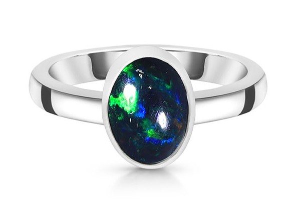 Schwarzer Opal - Ring