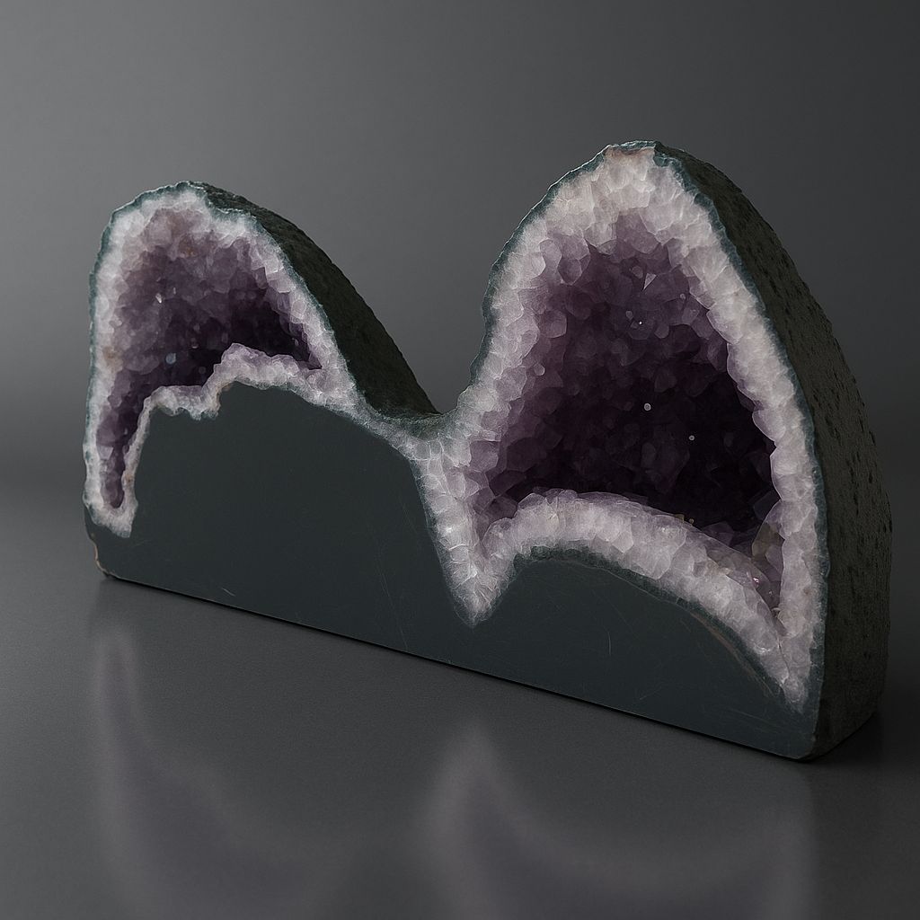 Gemini – doppelte Amethyst-Geode