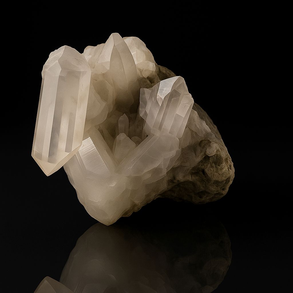 Bergkristall mit Gegenwuchs – Naturphänomen