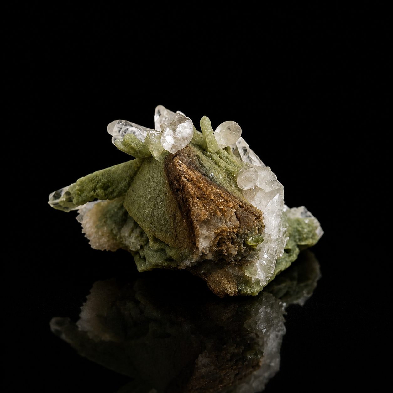 Bergkristall mit Chrom aus Wallis