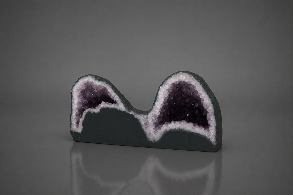 Gemini – doppelte Amethyst-Geode